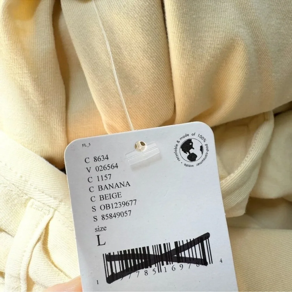 NWT Free People Hot Shot Onesie Jumpsuit in Banana Butter Yellow Large